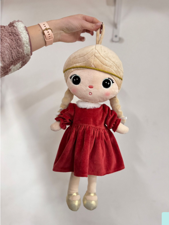 Lalka Metoo WERSJA ŚWIĄTECZNA - Aniołek w Świątecznej sukience 50 cm
