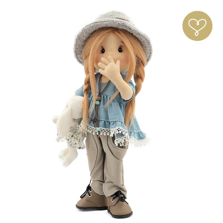 Detal włosów z naturalnej alpaki – Lullu Dolls Penny