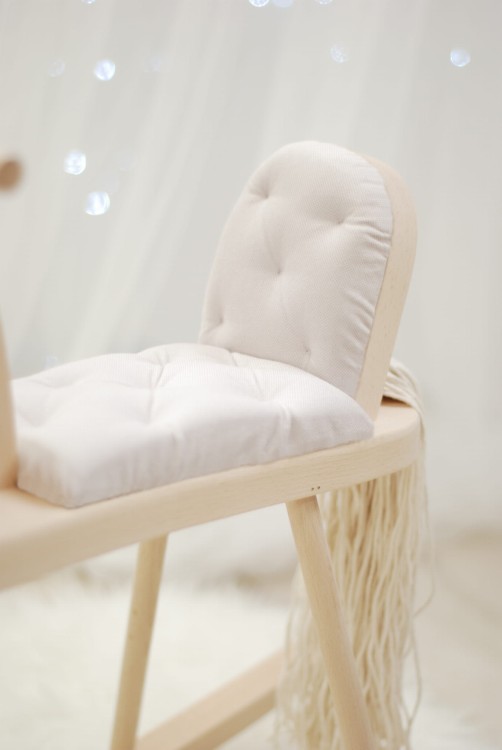 Drewniany konik na biegunach Naturalny