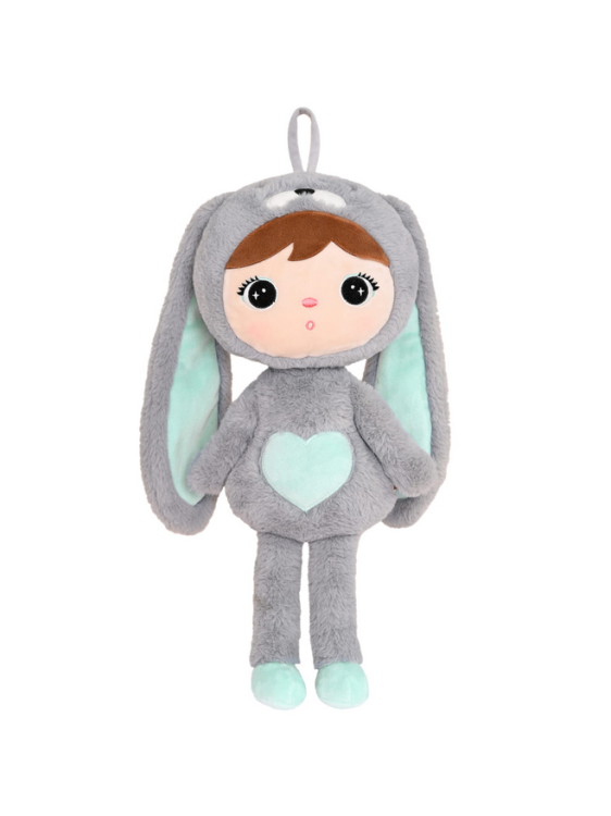 Lalka Metoo Szaro- miętowy Królik 50 cm - PERSONALIZACJA