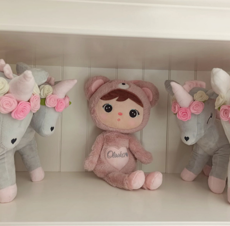 Lalka Metoo Różowy Miś 50 cm - PERSONALIZACJA