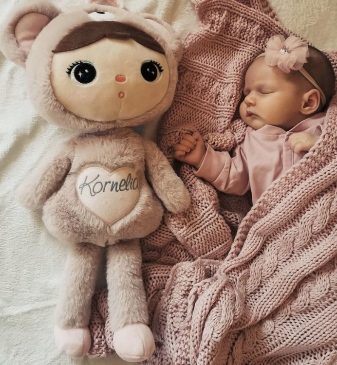 Lalka Metoo Różowy Miś 50 cm - PERSONALIZACJA