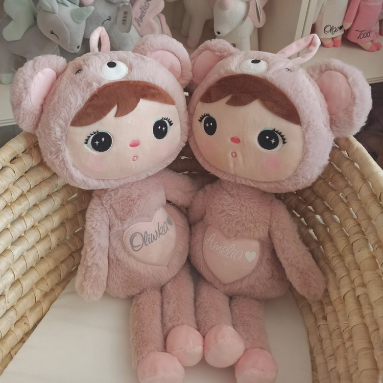 Lalka Metoo Różowy Miś 50 cm - PERSONALIZACJA