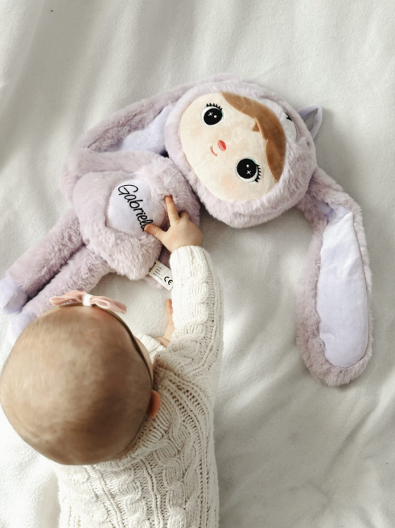 Lalka Metoo Liliowy Królik 50 cm - PERSONALIZACJA