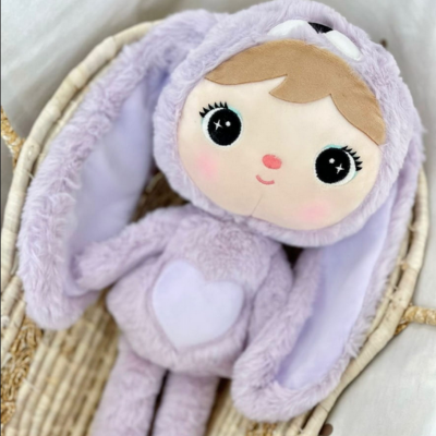 Lalka Metoo Liliowy Królik 50 cm - PERSONALIZACJA