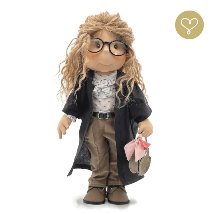 Laleczka Pani Adwokat z biretem i torebką – zestaw akcesoriów