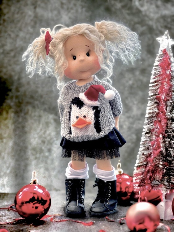 Lullu Dolls Domi – szmaciana lalka rękodzieło