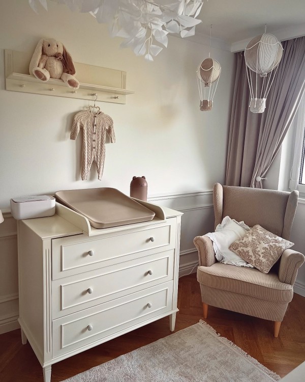 Komoda dziecięca Bianka z przewijakiem – widok z przodu