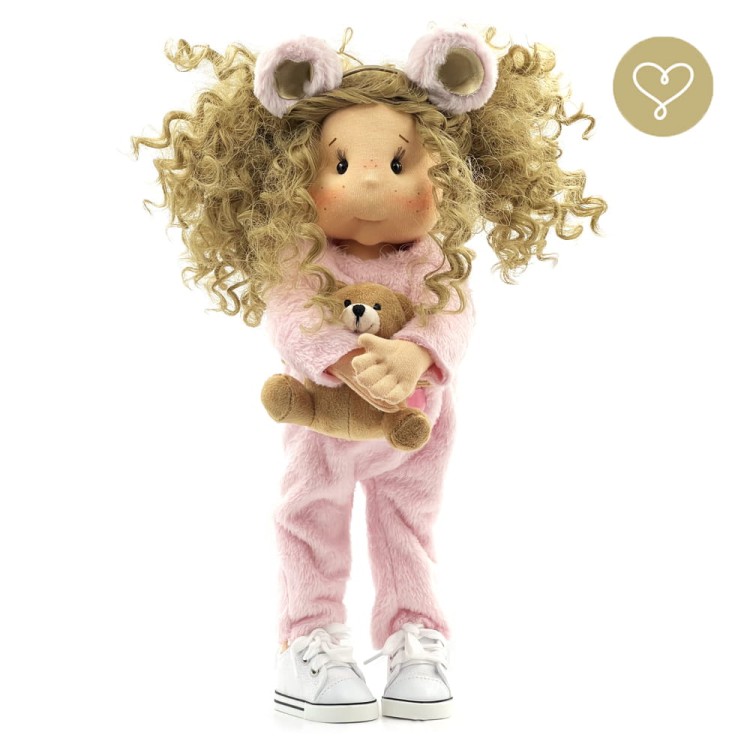 Szmaciana lalka dla dzieci Miśka Lullu Dolls – ruchomy szkielet