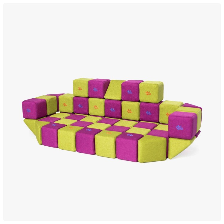 Zestaw 50 klocków magnetycznych JollyHeap Medium w różnych kolorach