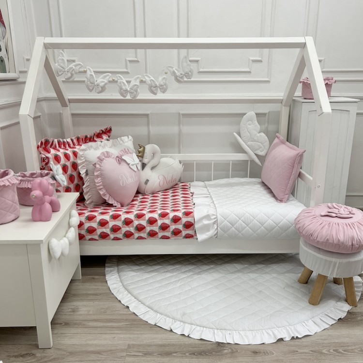 Girlanda Motylki Velvet Białe – aksamitna dekoracja do pokoju dziecka