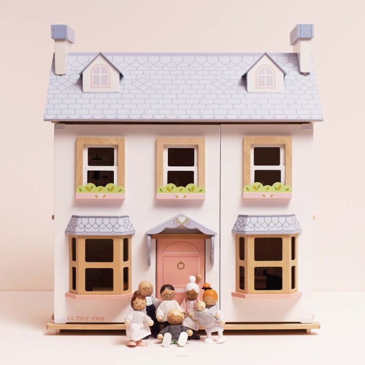 Drewniany domek dla lalek Mayberry Manor Le Toy Van z meblami i lalkami