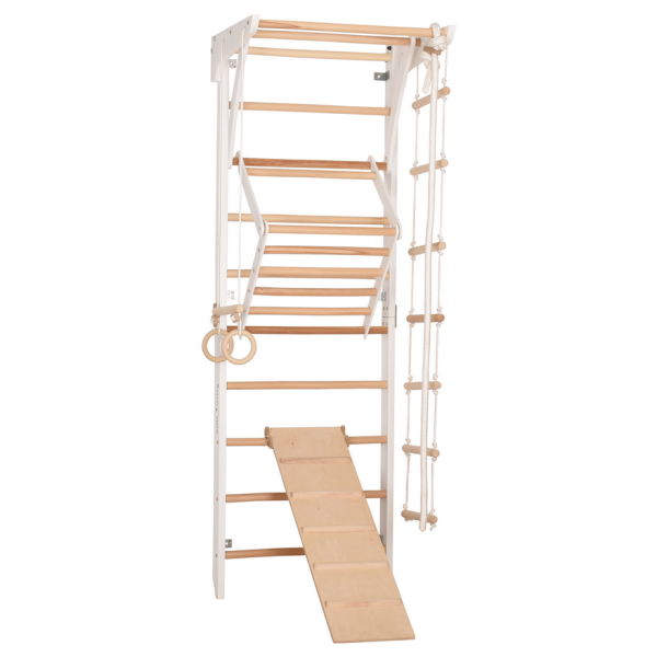 Drabinka gimnastyczna dla dziecka z akcesoriami Sport Rinagym Biała