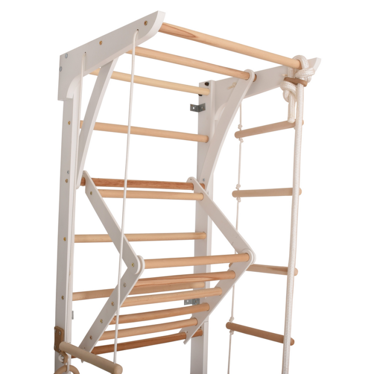 Drabinka gimnastyczna dla dziecka z akcesoriami Sport Rinagym Biała