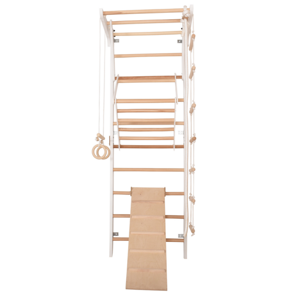 Drabinka gimnastyczna dla dziecka z akcesoriami Sport Rinagym Biała