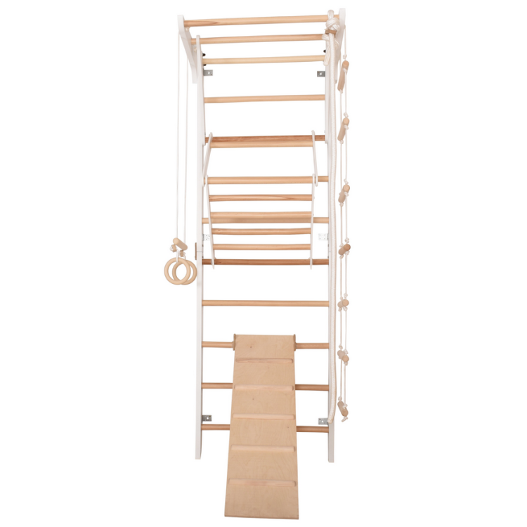 Drabinka gimnastyczna dla dziecka z akcesoriami Sport Rinagym Biała