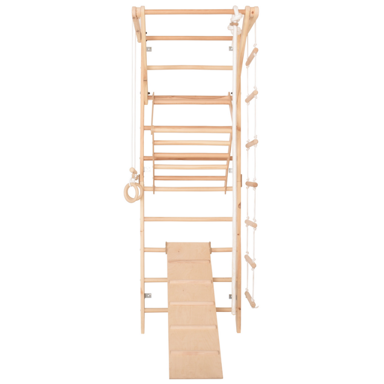 Drabinka gimnastyczna dla dziecka z akcesoriami Sport Rinagym Naturalna