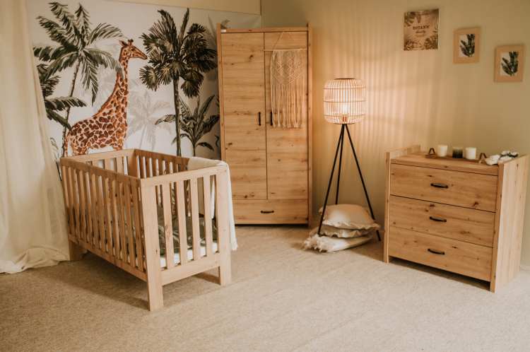 Łóżeczko niemowlęce 120x60cm AMELIA dąb