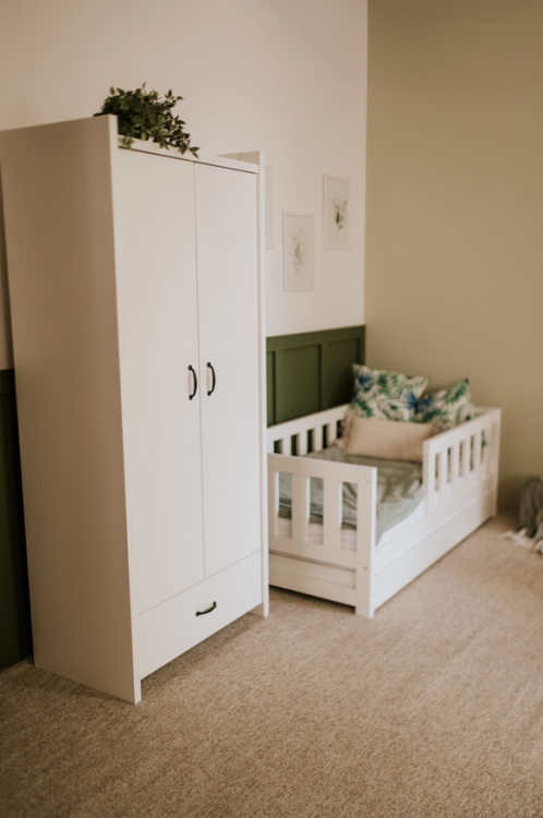 Szafa 2-drzwiowa do pokoju dziecięcego AMELIA biel