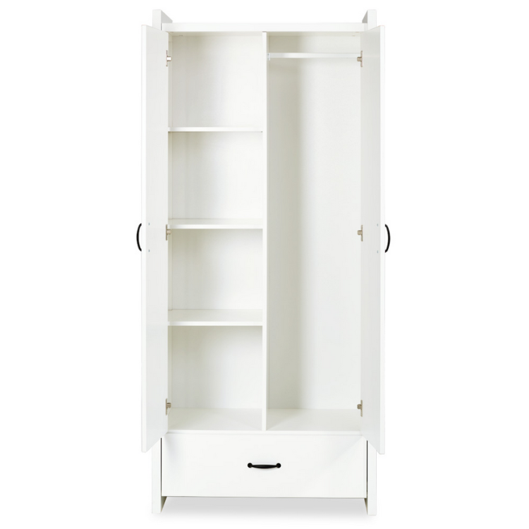 Szafa 2-drzwiowa do pokoju dziecięcego AMELIA biel