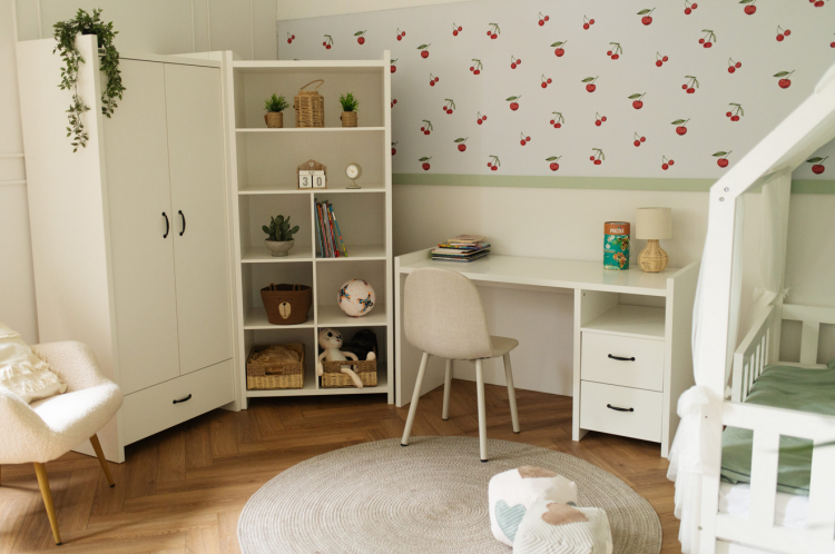 Szafa 2-drzwiowa do pokoju dziecięcego AMELIA biel