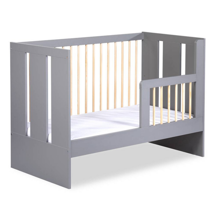 Łóżeczko niemowlęce 120x60 PAULINE grafit-sosna