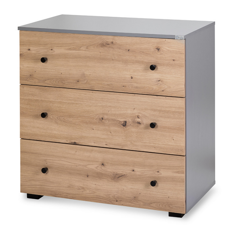 Komoda dziecięca PAULINE grafit-dąb