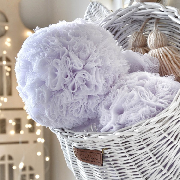 Bajeczny baldachim z tiulu miękkiego - różne kolory i zawieszki