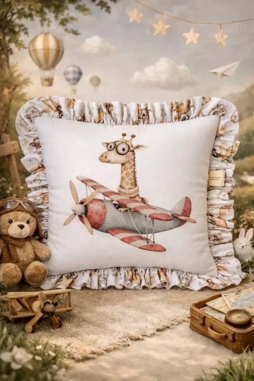 Poduszka Żyrafa Funny Trip – dekoracyjna do pokoju dziecka