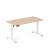 Biurko elektryczne AXIO Prostokąt 1200x600 stelaż biały/blat brzoza rozmiar 3-4