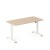 Biurko elektryczne AXIO Prostokąt 1200x600 stelaż biały/blat brzoza rozmiar 3-4