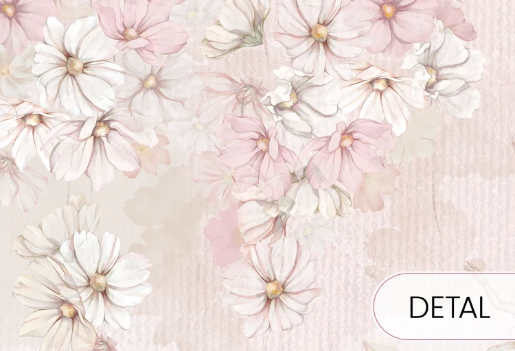 Tapeta dla dzieci Malumi DAPHNE - rose - tapeta do pokoju dziewczynki z wróżkami wśród kwiatów