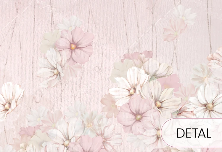 Tapeta dla dzieci Malumi DAPHNE - rose - tapeta do pokoju dziewczynki z wróżkami wśród kwiatów