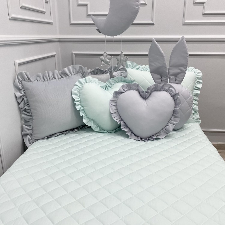 Pikowana narzuta Miętowa - różne wymiary