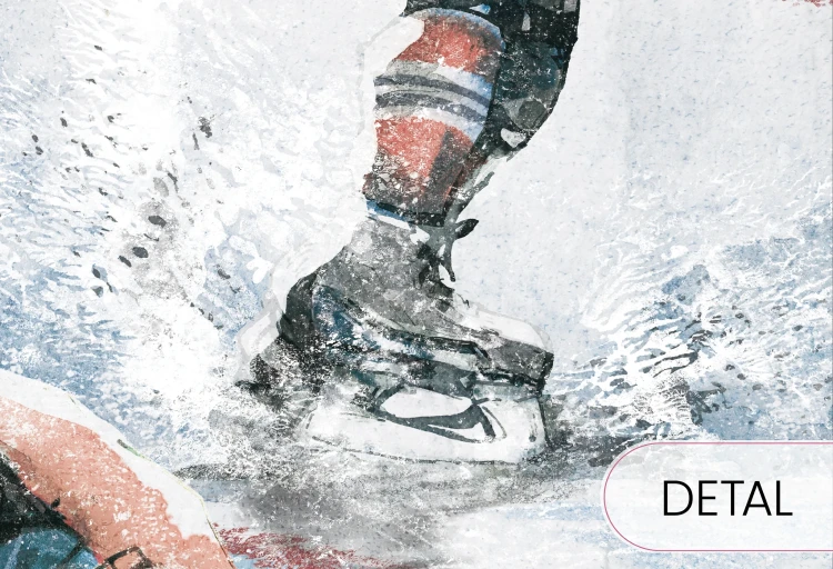 Sportowa tapeta młodzieżowa Malumi Hockey blue