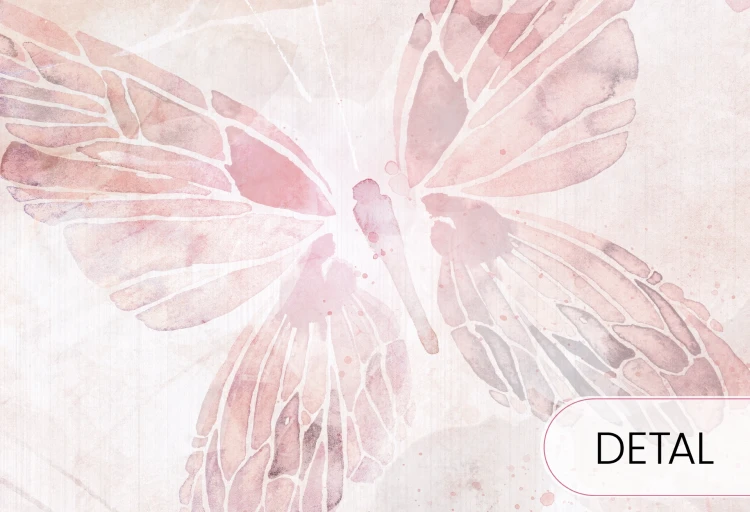 Tapeta MARIPOSA ROSE z różowymi motylami do pokoju nastolatki