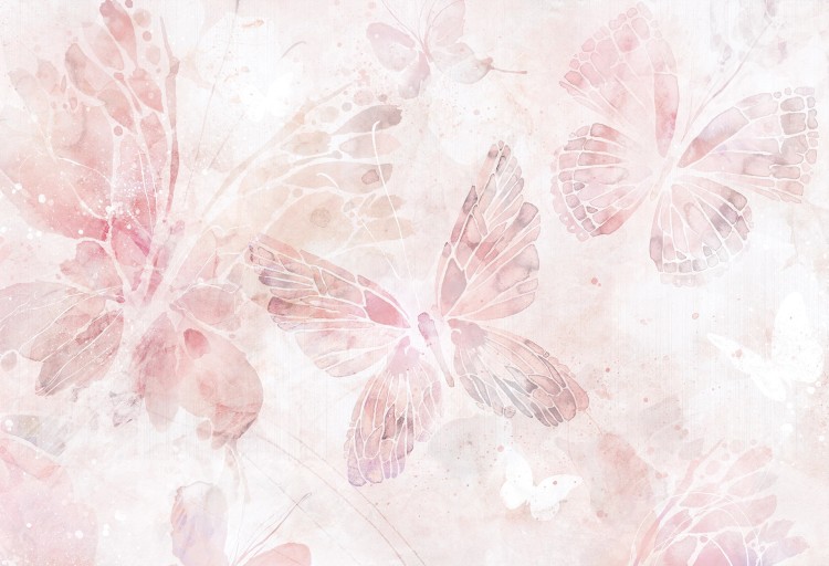 Tapeta MARIPOSA ROSE z różowymi motylami do pokoju nastolatki