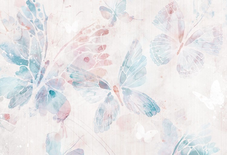 Tapeta dziecięca MARIPOSA BUBBLEGUM z kolorowym motylem do pokoju dziewczynki