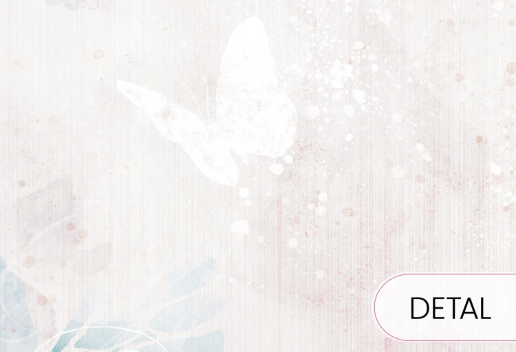 Tapeta dziecięca MARIPOSA BUBBLEGUM z kolorowym motylem do pokoju dziewczynki