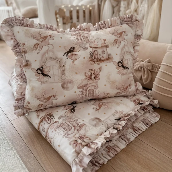 Poszewki dziecięce Magiczne Wróżki z falbankami bawełna premium