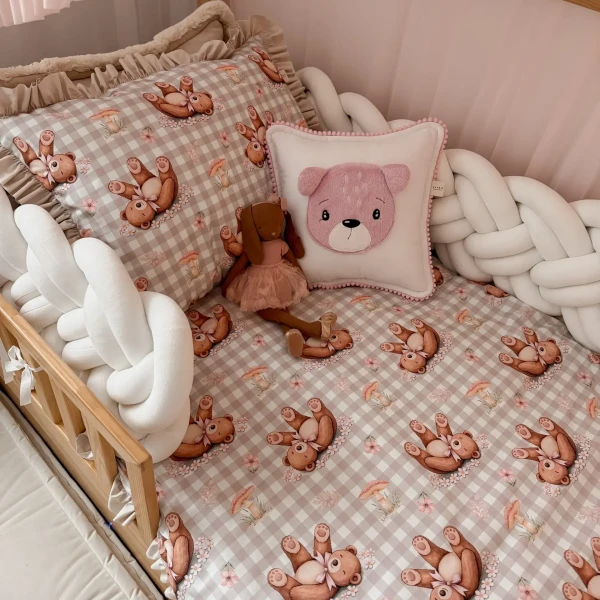 Poszewki dziecięce Soft Teddy z falbankami bawełna premium
