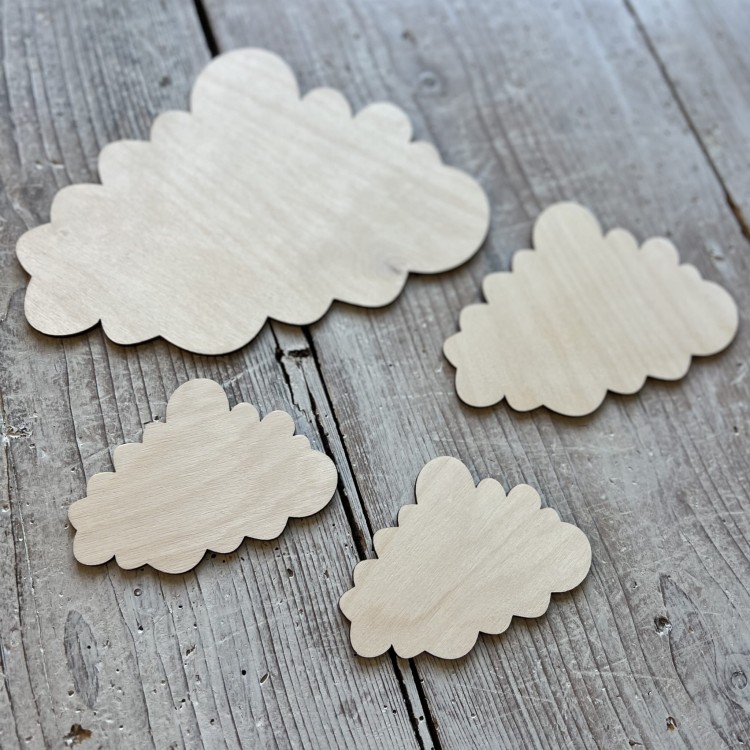 Drewniakowa – Chmurki – zestaw dekoracyjny ścienny dla dzieci
