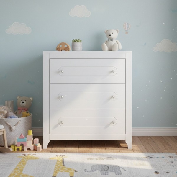 Komoda dziecięca GLAMOUR z trzema szufladami
