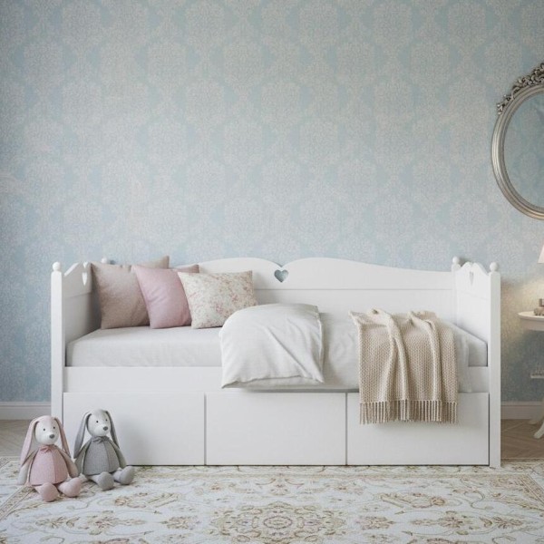 Białe, drewniane łóżko-sofa julie z trzema szufladami-90x200.jpg