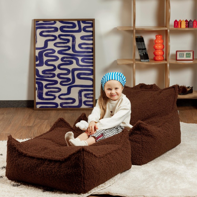 Miękki fotelik pufa dla dziecka Teddy Warm Hazel Wigiwama