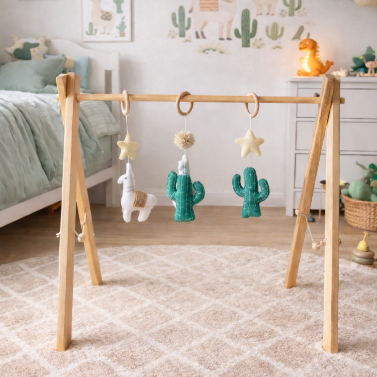 Baby Gym Alpaka i Kaktus drewniany