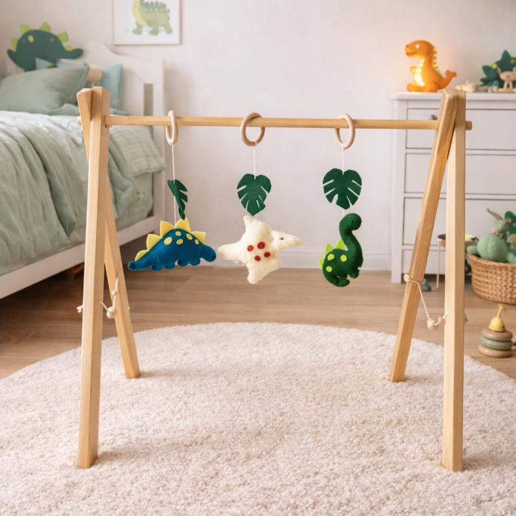 Baby Gym Dinozaury drewniany