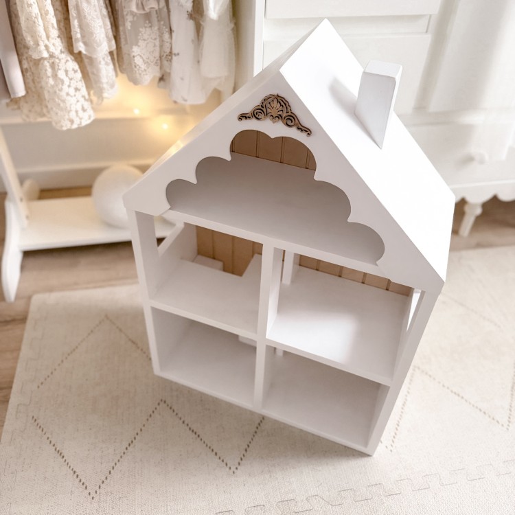 Domek dla lalek Milk Coffee z drewna sosnowego FSC Biały