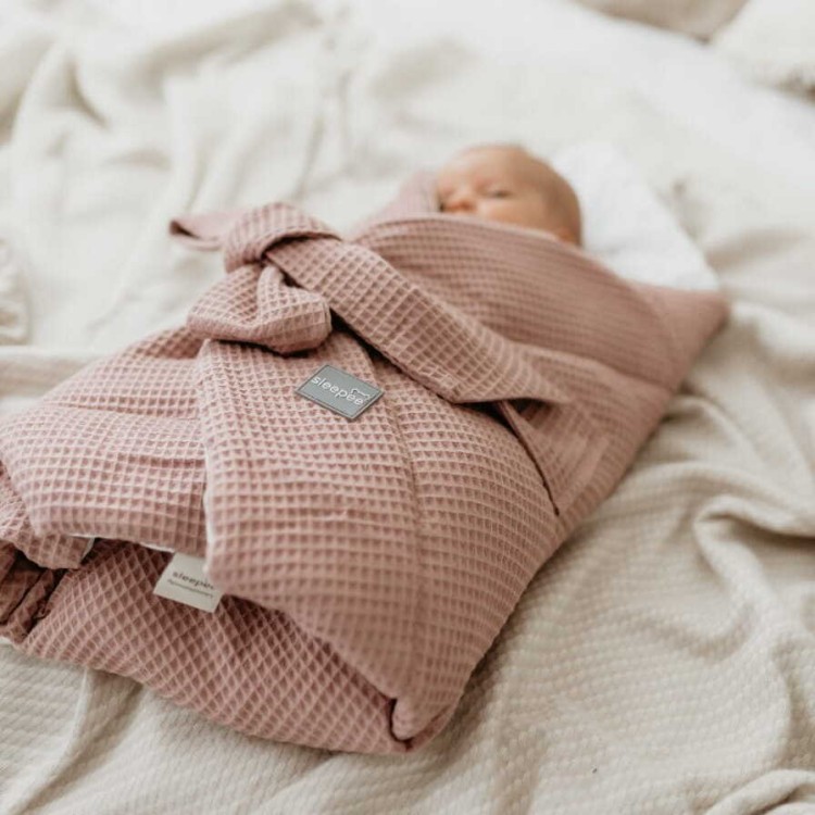 Rożek niemowlęcy Wafelek beżowy z bawełny waflowej