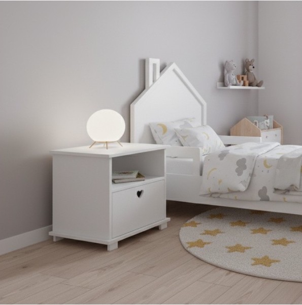 Drewniana szafka nocna stoliczek do pokoju dziecka Love